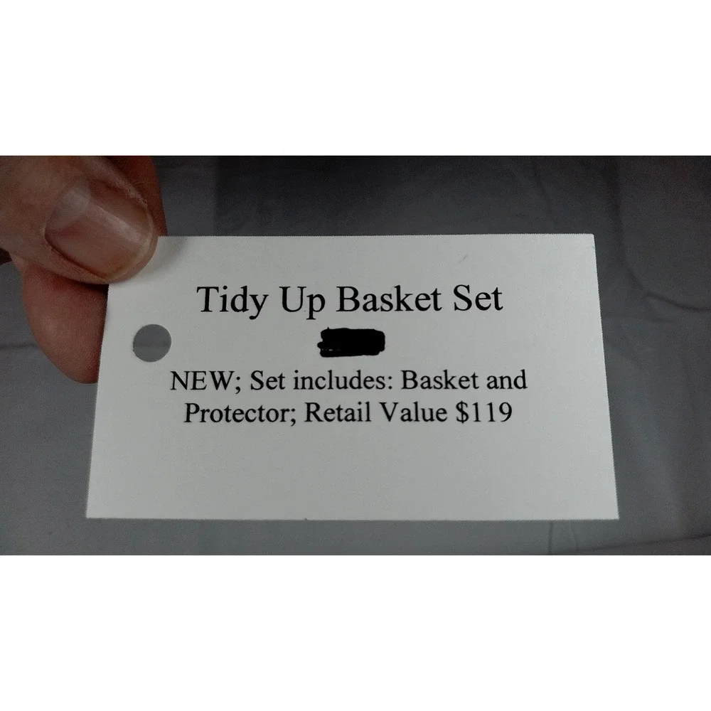 Longaberger Tidy Up‎ Basket Set Black Maplewood Handmade Protector Included